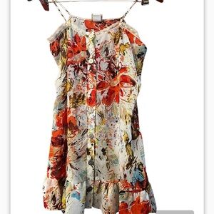 Daytrip Floral Boho Festival tank button up top Sz S Women